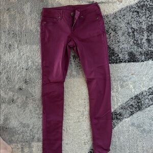 Burgundy Skinny Jeans